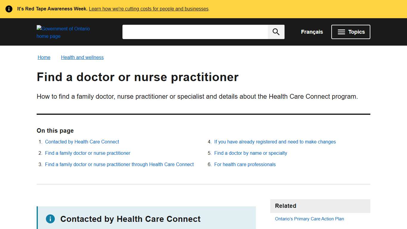 Find a doctor or nurse practitioner ontario.ca